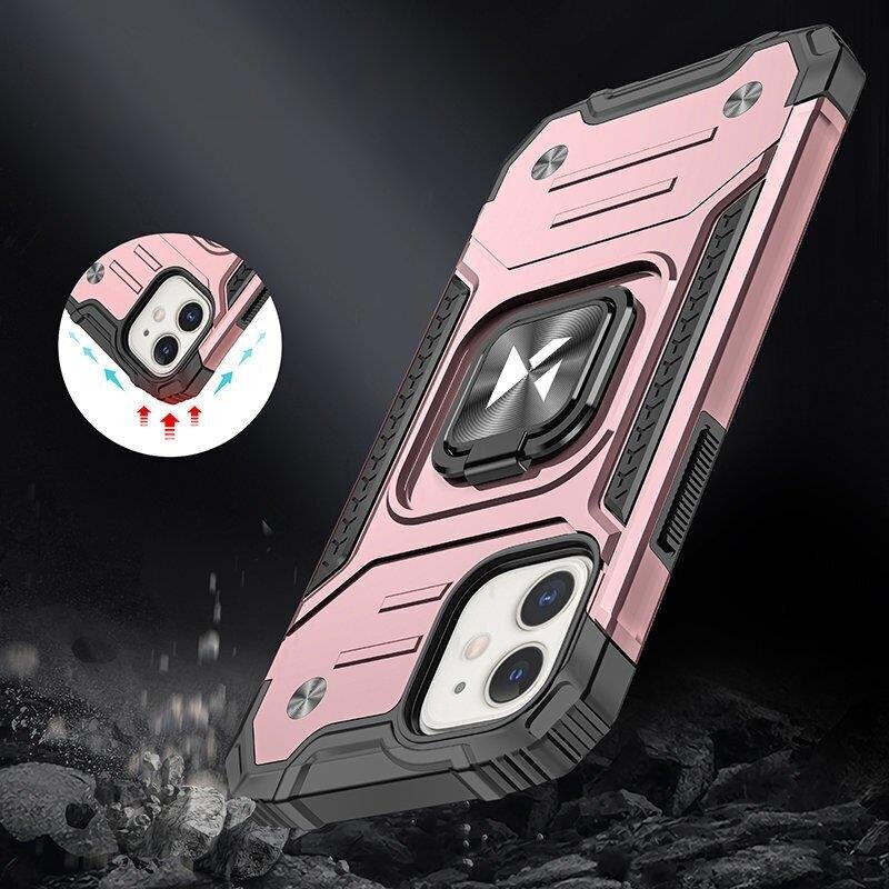 Wozinsky Ring Armor piemērots iPhone 14, rozā cena un informācija | Telefonu vāciņi, maciņi | 220.lv