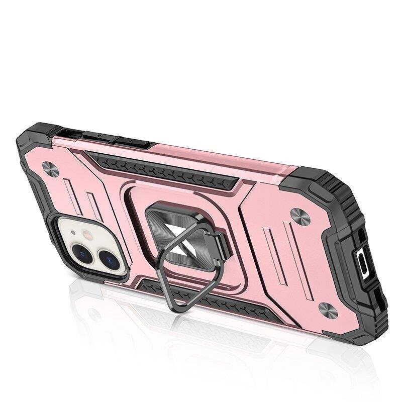 Wozinsky Ring Armor piemērots iPhone 14, rozā cena un informācija | Telefonu vāciņi, maciņi | 220.lv