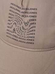 Jack & Jones vīriešu cepure 12225099*01, bēšs 5715320353723 cena un informācija | Vīriešu cepures, šalles, cimdi | 220.lv