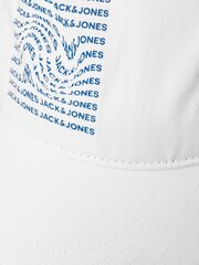 Jack & Jones vīriešu cepure 12225099*03, balts 5715320353716 cena un informācija | Vīriešu cepures, šalles, cimdi | 220.lv