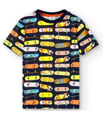 Boboli bērnu t-krekls 516080*9083, tumši zils/dzeltens 8445470181316 cena un informācija | Zēnu krekli | 220.lv