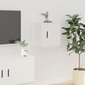 vidaXL sienas TV skapīši, 2 gab., spīdīgi balti, 40x34,5x40 cm cena un informācija | TV galdiņi | 220.lv