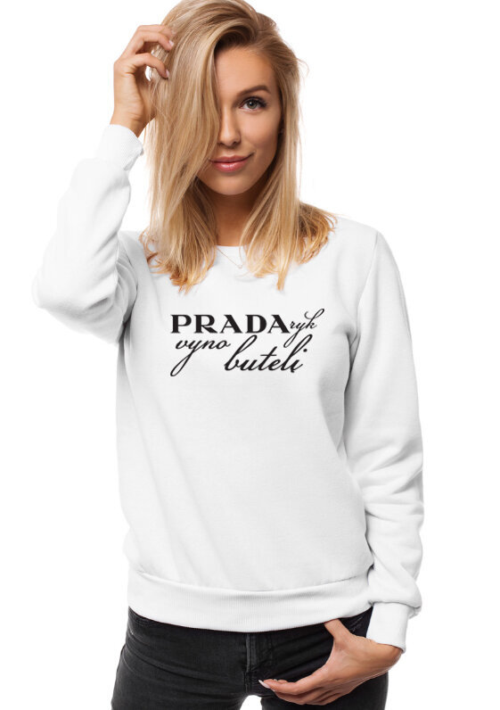 Sieviešu balts džemperis "Prada" cena un informācija | Jakas sievietēm | 220.lv