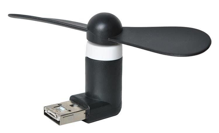Mikro USB ventilators, melns цена и информация | Ventilatori | 220.lv