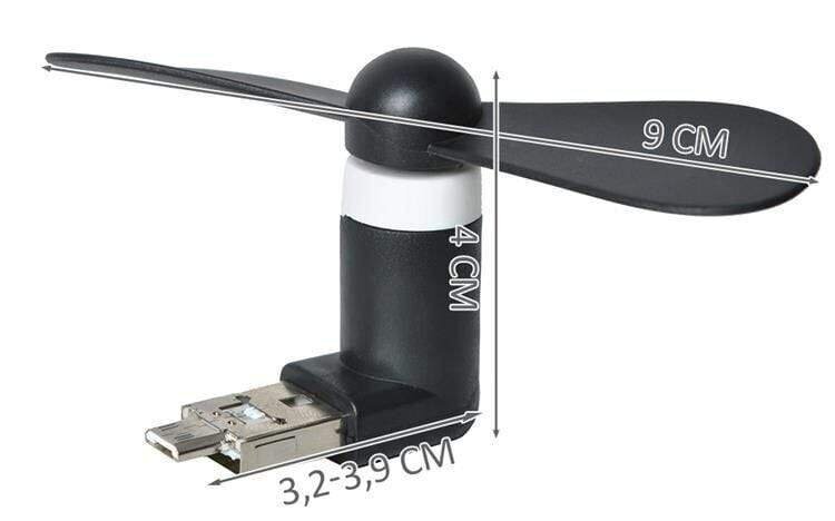 Mikro USB ventilators, melns цена и информация | Ventilatori | 220.lv