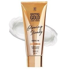 Крем для автозагара Dripping Gold Glowing Steady Gradual Tan - Light, 200 мл цена и информация | Кремы для автозагара | 220.lv