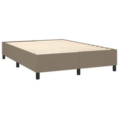 vidaXL atsperu gulta ar matraci, LED, pelēkbrūns audums, 140x200 cm цена и информация | Кровати | 220.lv