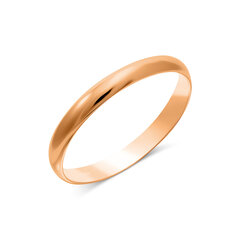 Zelta laulības gredzens 585, 3 mm, ZLGR3MM155A, 1.48 g, izm. 15.5 cena un informācija | Gredzeni | 220.lv