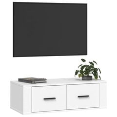 Piekarināms TV skapis, balts, 80x36x25cm, koka цена и информация | Тумбы под телевизор | 220.lv