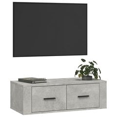 Piekarināms TV skapis, betona pelēks, 80x36x25cm, koka cena un informācija | TV galdiņi | 220.lv