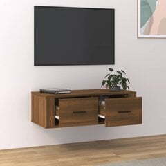 Piekarināms TV skapis, brūns ozols, 80x36x25cm, koks цена и информация | Тумбы под телевизор | 220.lv