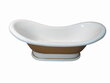 Brīvi stāvoša vanna RETRO MILA ar pamatni, 197 x 81 cm cena un informācija | Vannas | 220.lv
