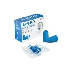 Haspro mīksti ausu aizbāžņi, 10pāri (38dB), zils цена и информация | Защита головы | 220.lv