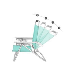 Pludmales krēsls/āra krēsls, zaļš цена и информация | Шезлонги | 220.lv