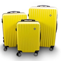 Koferu komplekts, 3gb, dzeltens cena un informācija | Koferi, ceļojumu somas | 220.lv