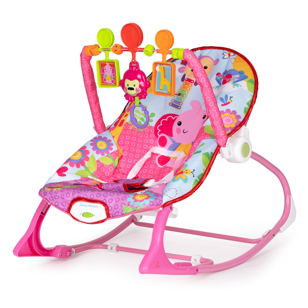 Bērnu šūpuļkrēsls, 0+ gadi, rozā cena un informācija | Bērnu šūpuļkrēsliņi | 220.lv