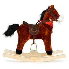 Лошадь-качалка, коричневая цена и информация | Игрушки для малышей | 220.lv
