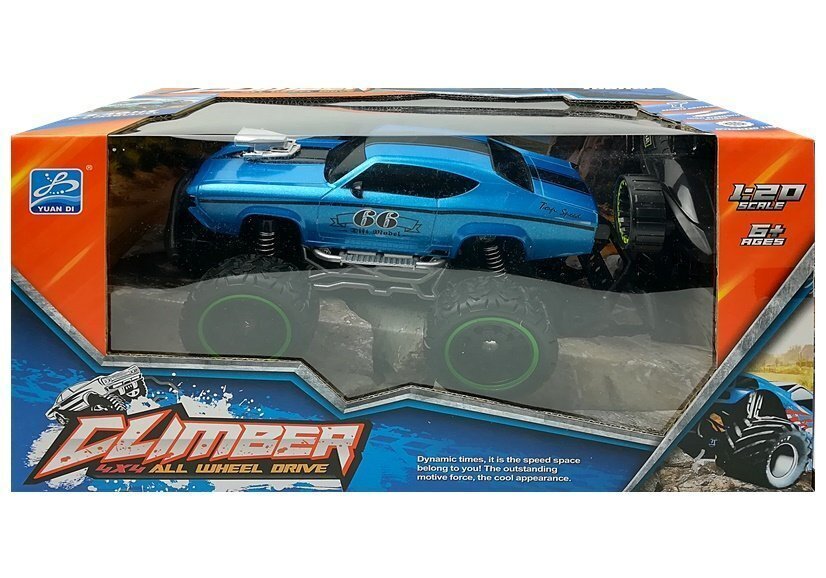 Tālvadības pults Car R/C 6,5 km/h High Wheels Blue cena un informācija | Rotaļlietas zēniem | 220.lv