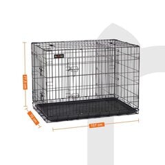 Клетка для собаки 107 x 70 x 77,5 см с дверцей цена и информация | Переноски, сумки | 220.lv