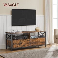 TV galds 120 x 40 x 50 cm., brūns/melns cena un informācija | TV galdiņi | 220.lv