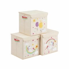 Набор тканевых детских коробочек, 3 шт. RFB710W03 цена и информация | Ящики для вещей | 220.lv