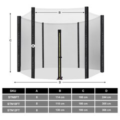 Защитная сетка для батута Ø 244 см STN8FT цена и информация | Батуты | 220.lv