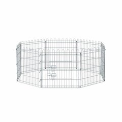Складная металлическая клетка для животных PPK001W01 цена и информация | Переноски, сумки | 220.lv
