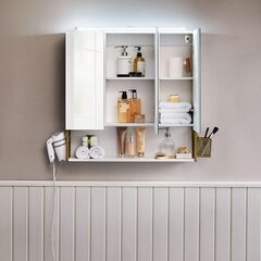 Spoguļskapis ar apgaismojumu BBK124A10 цена и информация | Шкафчики для ванной | 220.lv