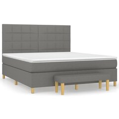 Кровать с пружинами/матрасом, темно-серая, 160x200 см, ткань цена и информация | Кровати | 220.lv