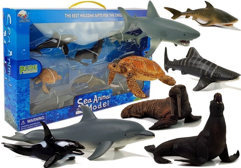 Izglītojošas figūriņas Jūras dzīvnieki 8 elementi цена и информация | Rotaļlietas zēniem | 220.lv