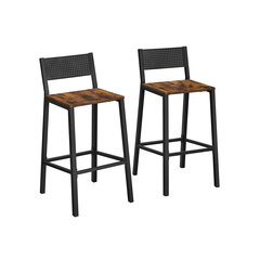 Набор из 2 барных стульев в индустриальном дизайне цена и информация | Стулья для кухни и столовой | 220.lv