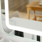 Tualetes galdiņš ar LED apgaismojumu (3 krāsas) un spoguli Balts cena un informācija | Kosmētikas galdiņi | 220.lv