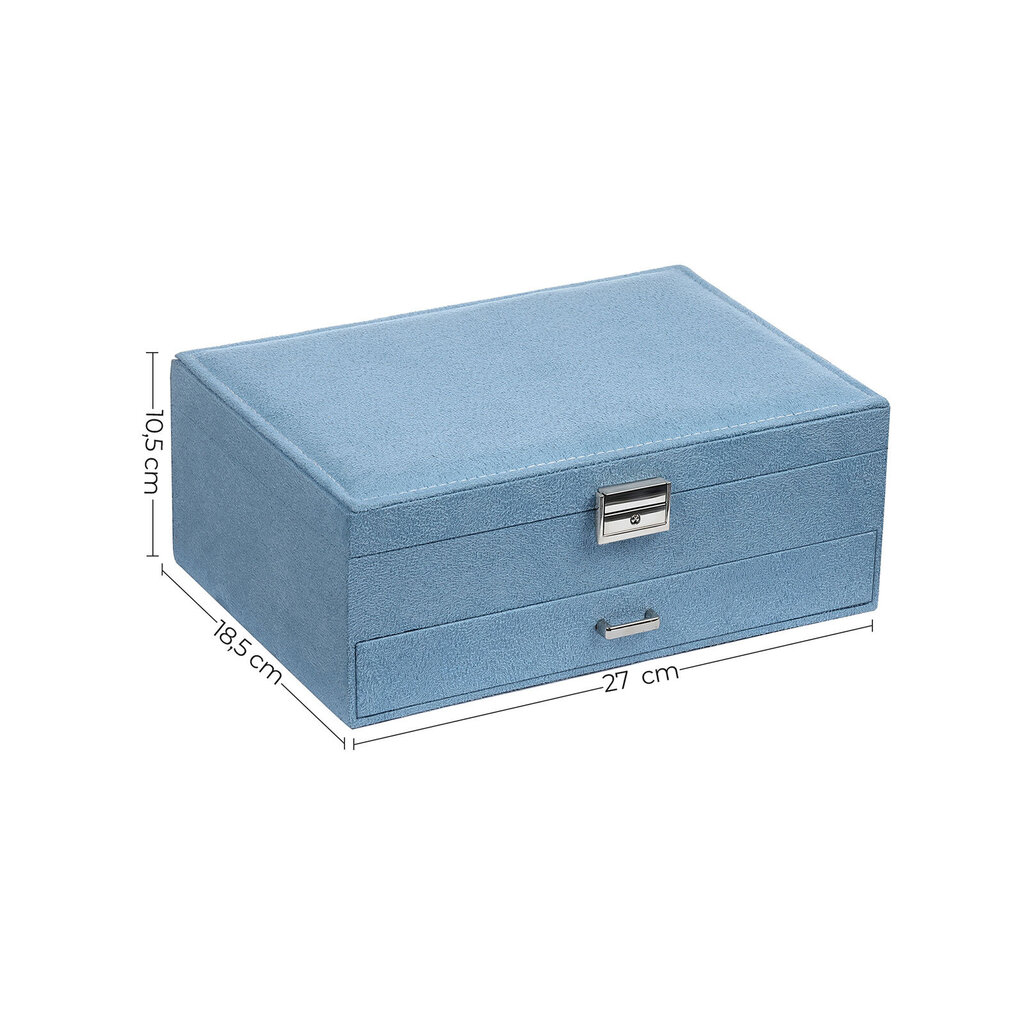 Juvelierizstrādājumu kastīte JBC156Q01, gaiši zila cena un informācija | Interjera priekšmeti | 220.lv