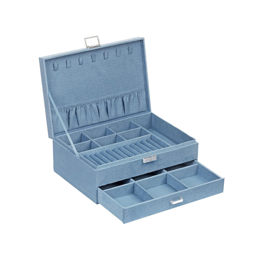 Juvelierizstrādājumu kastīte JBC156Q01, gaiši zila cena un informācija | Interjera priekšmeti | 220.lv