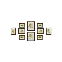 Bilžu rāmju komplekts, 10gab., brūnā krāsā цена и информация | Рамки, фотоальбомы | 220.lv