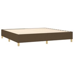 vidaXL atsperu gulta ar matraci, LED, tumši brūns audums, 200x200 cm цена и информация | Кровати | 220.lv