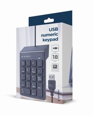 Клавиатура Gembird USB Numeric Keypad цена и информация | Клавиатуры | 220.lv