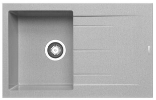 Izlietne Alazia (79x50) 1B 1D, pelēks betons cena un informācija | Virtuves izlietnes | 220.lv