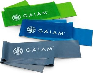 Gaiam Flex 59180 komplekts, 3 gab. cena un informācija | Fitnesa gumijas, gredzeni | 220.lv