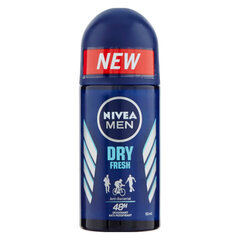 Шариковый дезодорант Nivea men dry fresh 48h Roll On, 50 мл цена и информация | Дезодоранты | 220.lv