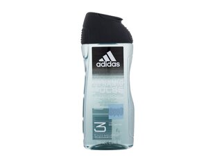 Dušas želeja vīriešiem Adidas Dynamic Pulse 3in1, 250 ml cena un informācija | Adidas Ķermeņa kopšanas līdzekļi | 220.lv