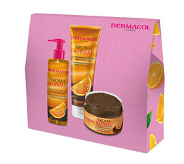 Ķermeņa ādas kopšanas produktu komplekts Dermacol Aroma Ritual Belgian Chocolate II cena un informācija | Dušas želejas, eļļas | 220.lv
