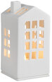 Porcelāna svečturis, māja - mini rātsnams 6x6x12,5 cm
