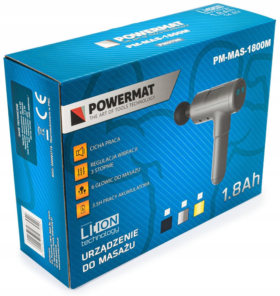 Powermat PM-MAS-1800BM цена и информация | Masāžas ierīces | 220.lv