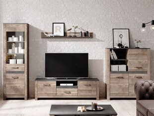 Комплект мебели SALUIN II-dąb sand grande/matera цена и информация | Шкафчики в гостиную | 220.lv