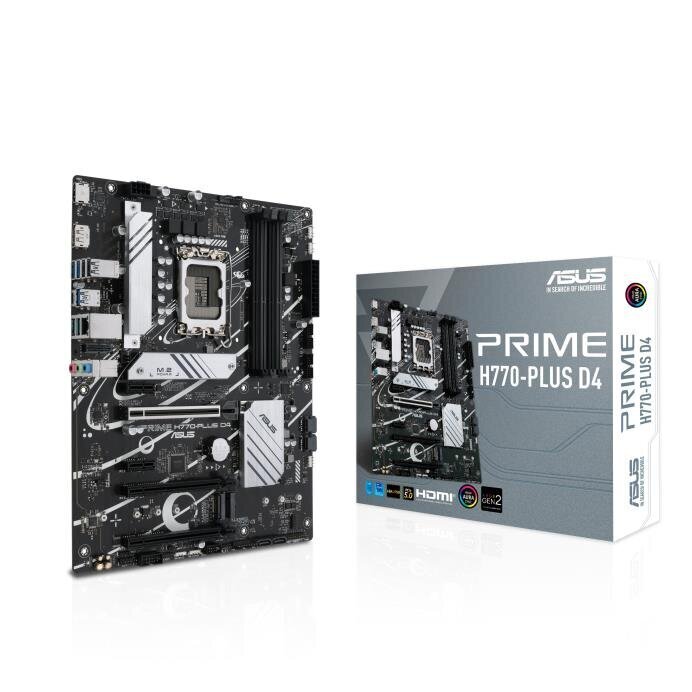 Asus PRIME H770-PLUS D4, ATX, LGA1700, DDR4 cena un informācija | Mātesplates | 220.lv