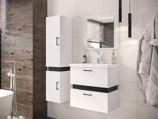 Набор для ванной TORVALDI III-белый/белый + черный коврик цена и информация | Комплекты в ванную | 220.lv