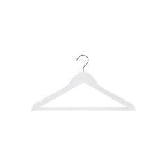 Набор деревянных вешалок, 20 шт., цвет белый цена и информация | Мешки для одежды, вешалки | 220.lv