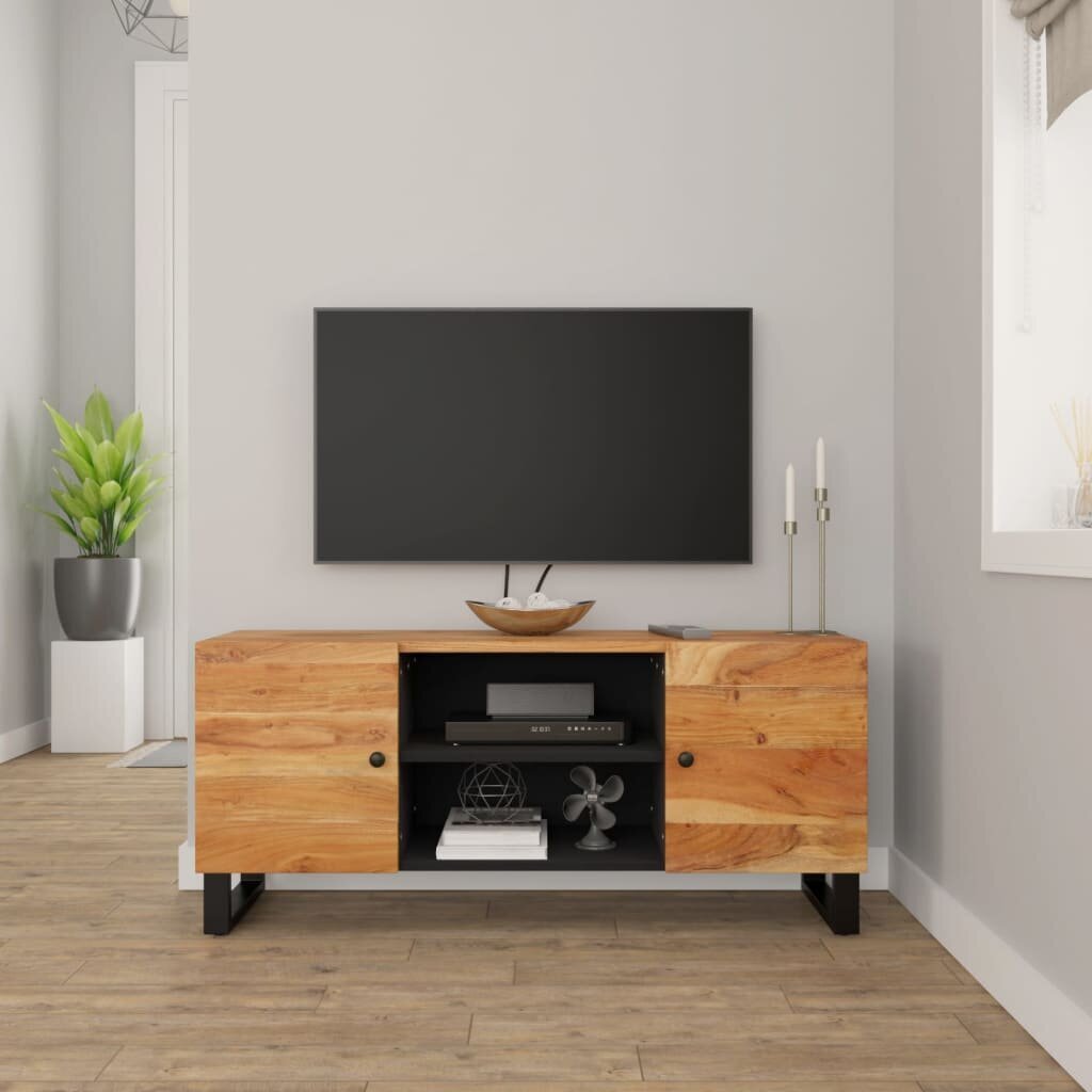 TV skapis, 105x33x46cm, akācijas masīvkoks cena un informācija | TV galdiņi | 220.lv