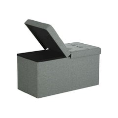 Мягкое сиденье с откидной крышкой 80 л, цвет светло-серый цена и информация | Кресла-мешки и пуфы | 220.lv